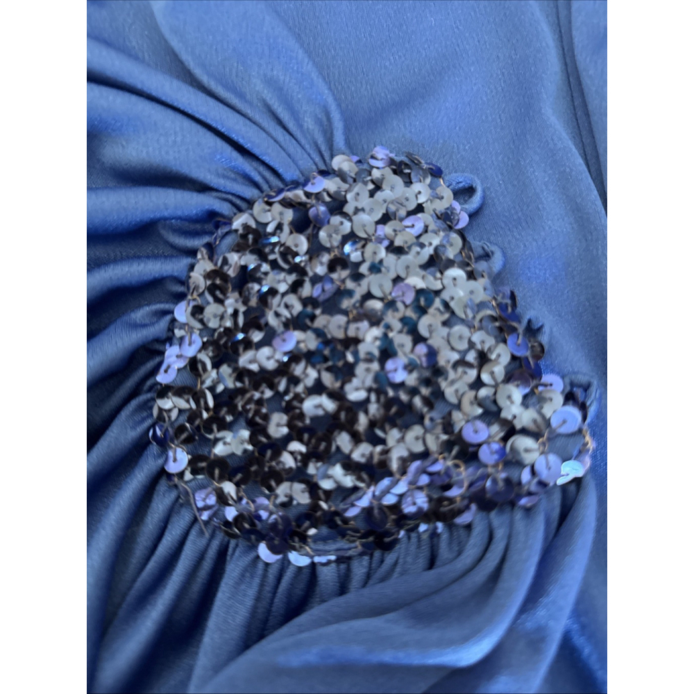 Nancy Bracoloni Vijack Blue Sequin Dress Small 80s - Picture 6 of 6